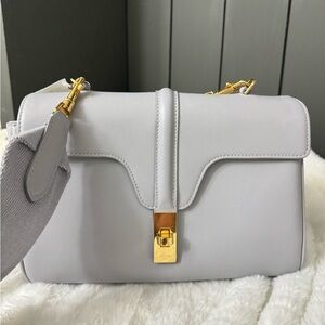 Celine bag handbag leather soft 16 teen